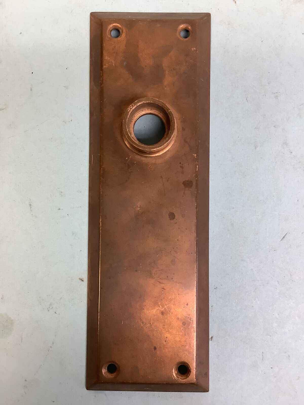 Stamped Copper Door Plate 8 1/4”l