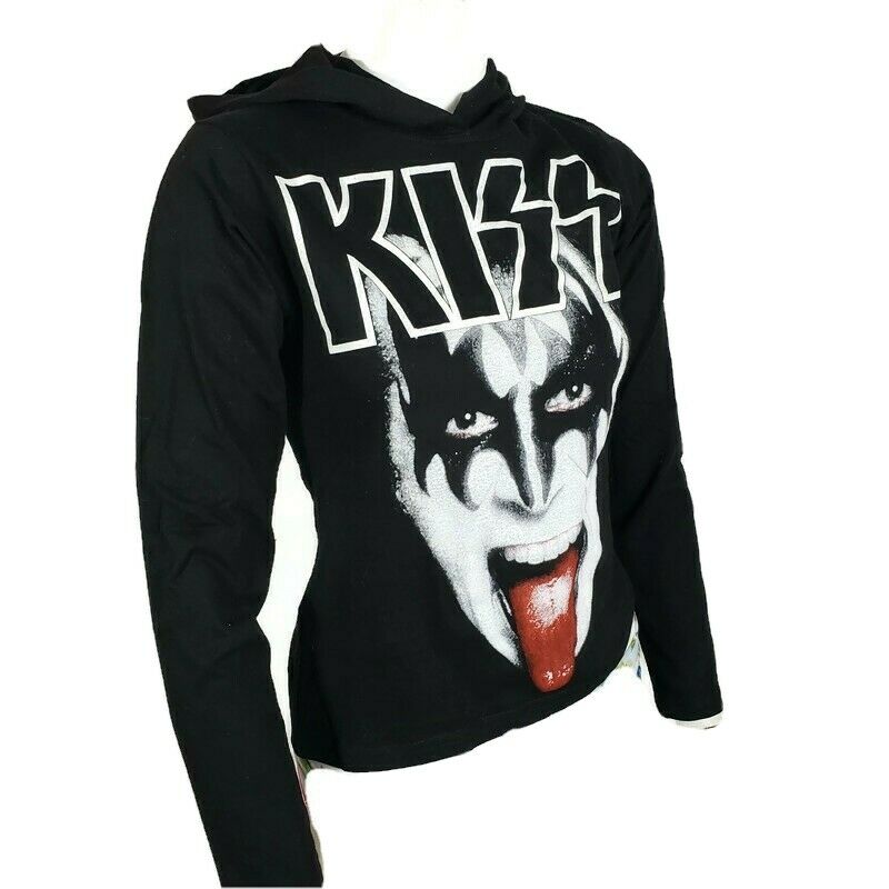 Kiss Band Womens Hoodie Sweatshirt Sze S Black By Born To Hell