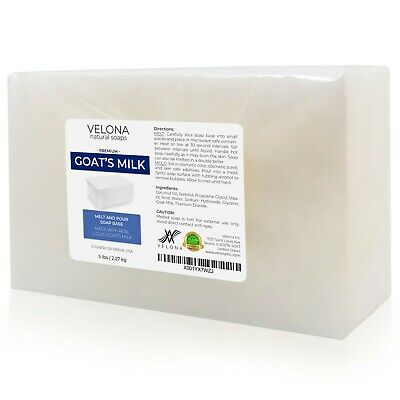 5 Lb - Goats Milk Soap Base By Velona | Sls/sles Free | Melt And Pour