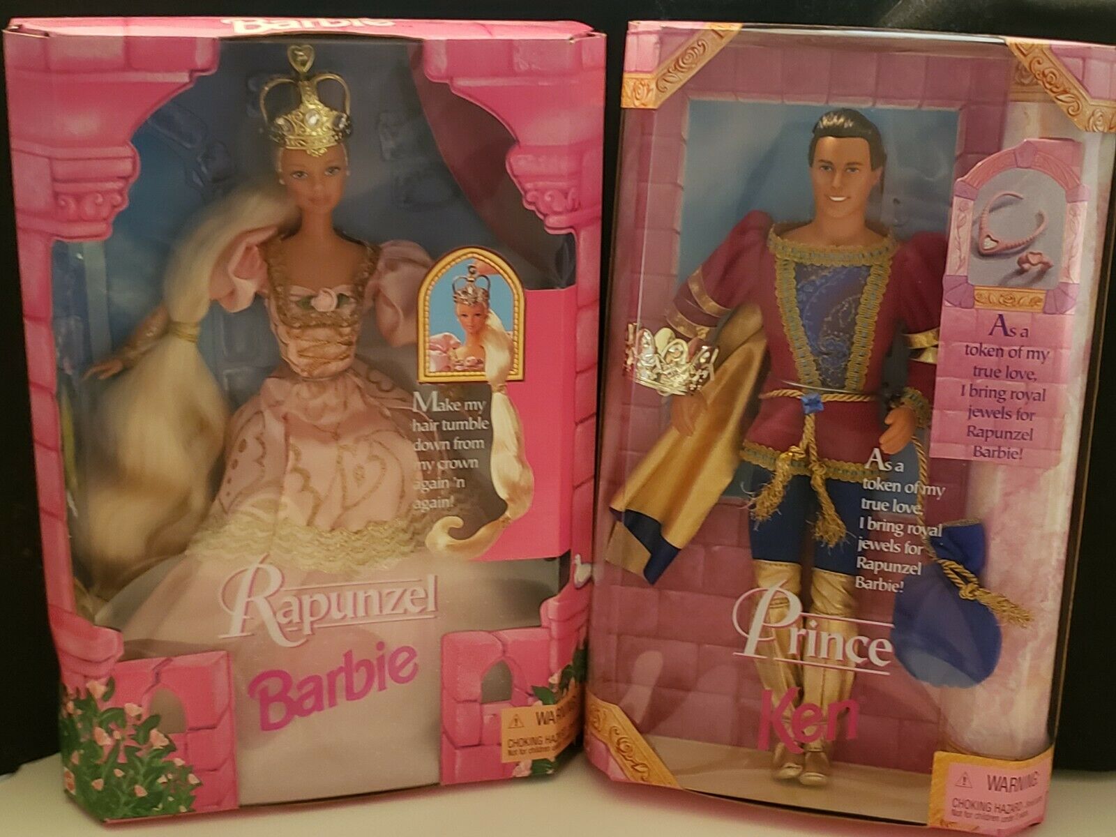 Rapunzel Barbie And Prince Ken. New. Near Mint. Vintage. 1997 Original