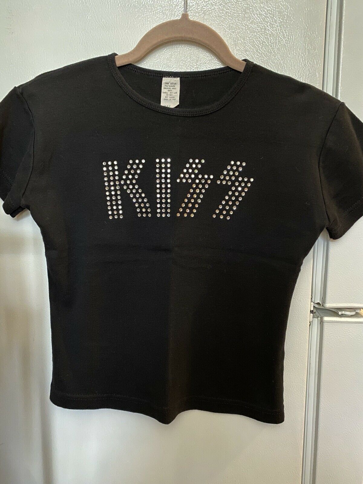 Kiss 2000 Farewell Tour T-shirt Women's Rhinestone Small Black