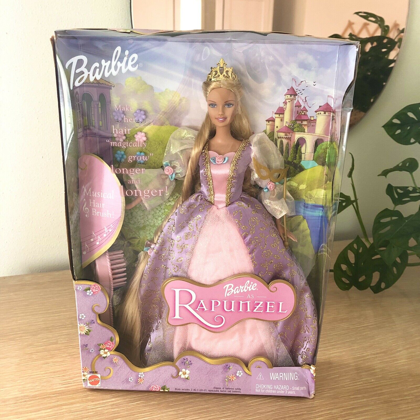2001 Barbie As Rapunzel Musical Hairbrush Hair Magically Grows Mattel Doll 55532